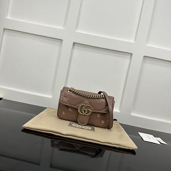 Okify Gucci Marmont Bag In Nude Pink With Small Logos 22x14x6cm