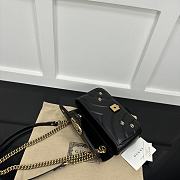 Okify Gucci Marmont Bag In Black With Small Logos 22x14x6cm - 4