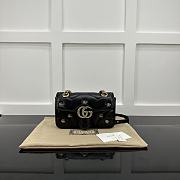 Okify Gucci Marmont Bag In Black With Small Logos 22x14x6cm - 1