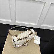 Okify Gucci Marmont Bag In White With Small Logos 22x14x6cm - 5