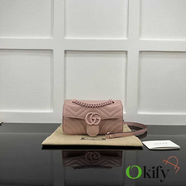 Okify Gucci Marmont Bag In Full Of Pink 22x14x7cm - 1