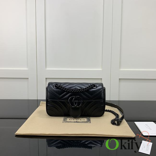 Okify Gucci Marmont Bag In Full Of Black 22x14x7cm - 1