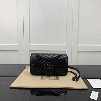 Okify Gucci Marmont Bag In Full Of Black 22x14x7cm