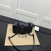 Okify Gucci Marmont Bag In Full Of Black 22x14x7cm - 4