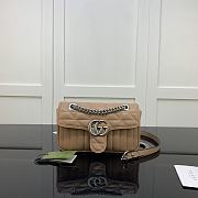 Okify Gucci Marmont Bag In Light Brown Lambskin 22x14x7cm  - 1