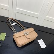 Okify Gucci Marmont Bag In Light Brown Lambskin 22x14x7cm  - 5