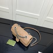 Okify Gucci Marmont Bag In Light Brown Lambskin 22x14x7cm  - 4