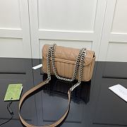 Okify Gucci Marmont Bag In Light Brown Lambskin 22x14x7cm  - 3