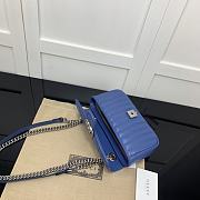 Okify Gucci Marmont Bag In Blue Lambskin 22x14x7cm  - 6