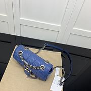 Okify Gucci Marmont Bag In Blue Lambskin 22x14x7cm  - 5