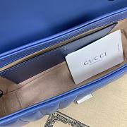 Okify Gucci Marmont Bag In Blue Lambskin 22x14x7cm  - 2