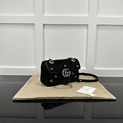 Okify Gucci Marmont Bag In Black Velvet With Small Logos 22x14x6cm - 5