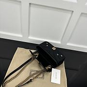 Okify Gucci Marmont Bag In Black Velvet With Small Logos 22x14x6cm - 3