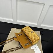 Okify Gucci Marmont Bag In Yellow Velvet With Small Logos 22x14x6cm - 5