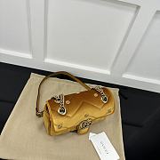 Okify Gucci Marmont Bag In Yellow Velvet With Small Logos 22x14x6cm - 6