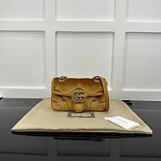 Okify Gucci Marmont Bag In Yellow Velvet With Small Logos 22x14x6cm - 1