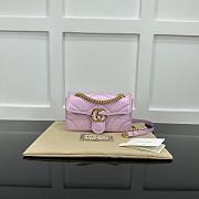 Okify Gucci Marmont Bag In Shiny Light Pink 22x14x6cm  - 1