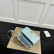 Okify Gucci Marmont Bag In Shiny Light Blue 22x14x6cm  - 4