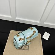 Okify Gucci Marmont Bag In Shiny Light Blue 22x14x6cm  - 5