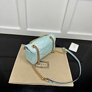 Okify Gucci Marmont Bag In Shiny Light Blue 22x14x6cm  - 3