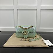 Okify Gucci Marmont Bag In Shiny Light Green 22x14x6cm  - 1