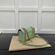 Okify Gucci Marmont Bag In Shiny Light Green 22x14x6cm  - 5