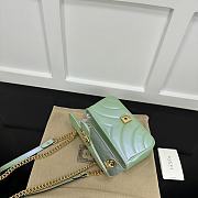 Okify Gucci Marmont Bag In Shiny Light Green 22x14x6cm  - 3