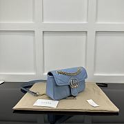 Okify Gucci Marmont Bag In Blue 22x14x7cm 20790 - 5