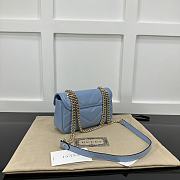 Okify Gucci Marmont Bag In Blue 22x14x7cm 20790 - 4