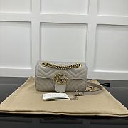 Okify Gucci Marmont Bag In Light Grey Gray 22x14x7cm 20791 - 1