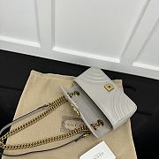 Okify Gucci Marmont Bag In Light Grey Gray 22x14x7cm 20791 - 3