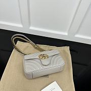 Okify Gucci Marmont Bag In Light Grey Gray 22x14x7cm 20791 - 2