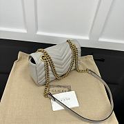 Okify Gucci Marmont Bag In Light Grey Gray 22x14x7cm 20791 - 4