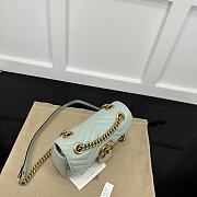 Okify Gucci Marmont Bag In Light Green 22x14x7cm 20792 - 5