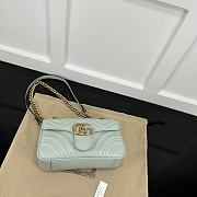 Okify Gucci Marmont Bag In Light Green 22x14x7cm 20792 - 4