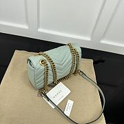 Okify Gucci Marmont Bag In Light Green 22x14x7cm 20792 - 3