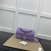 Okify Gucci Marmont Matelassé In Purple 22x14x6cm  - 1