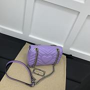 Okify Gucci Marmont Matelassé In Purple 22x14x6cm  - 4