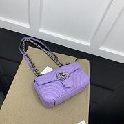 Okify Gucci Marmont Matelassé In Purple 22x14x6cm  - 2