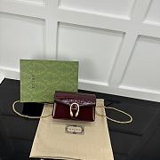 Okify Gucci Dionysus Super Mini Bag In Dark Red 17.5x11x6.5cm  - 1