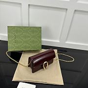 Okify Gucci Dionysus Super Mini Bag In Dark Red 17.5x11x6.5cm  - 3