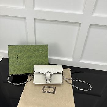 Okify Gucci Dionysus Super Mini Bag In White 17.5x11x6.5cm 