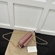 Okify Gucci Super Mini Shoulder Envelope Bag In Pink 18x11x4cm  - 4