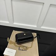 Okify Gucci Super Mini Shoulder Envelope Bag In Black 18x11x4cm  - 3