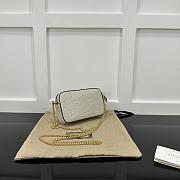 Okify Gucci Super Mini Shoulder Envelope Bag In White 18x11x4cm  - 4