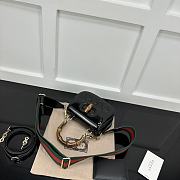 Okify Gucci Bamboo 1947 Mini Top Handle Bag In Black 17x12x7.5cm  - 6