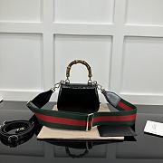 Okify Gucci Bamboo 1947 Mini Top Handle Bag In Black 17x12x7.5cm  - 4