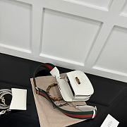 Okify Gucci Bamboo 1947 Mini Top Handle Bag In White 17x12x7.5cm  - 2