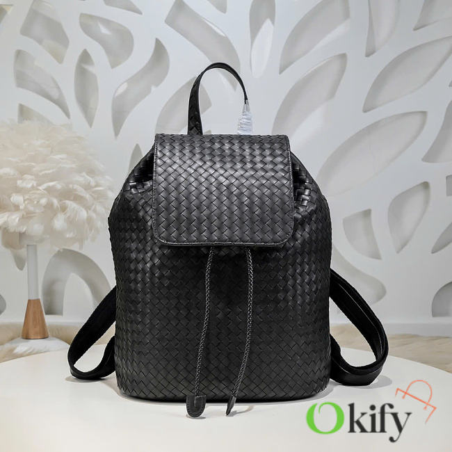 Okify Bottega Veneta Black Backpack 37x30x18cm  - 1