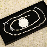 Okify CC Pearl Silver Necklace 20812 - 4